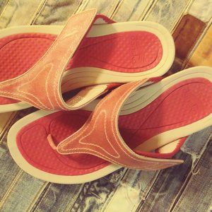 Dansko Leather upper adjustable wedge sandals